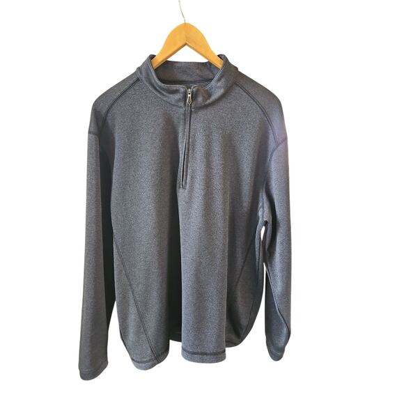 Pebble Beach men's performance golf 1/4 zip pullover, grey heather size Large - Picture 4 of 8